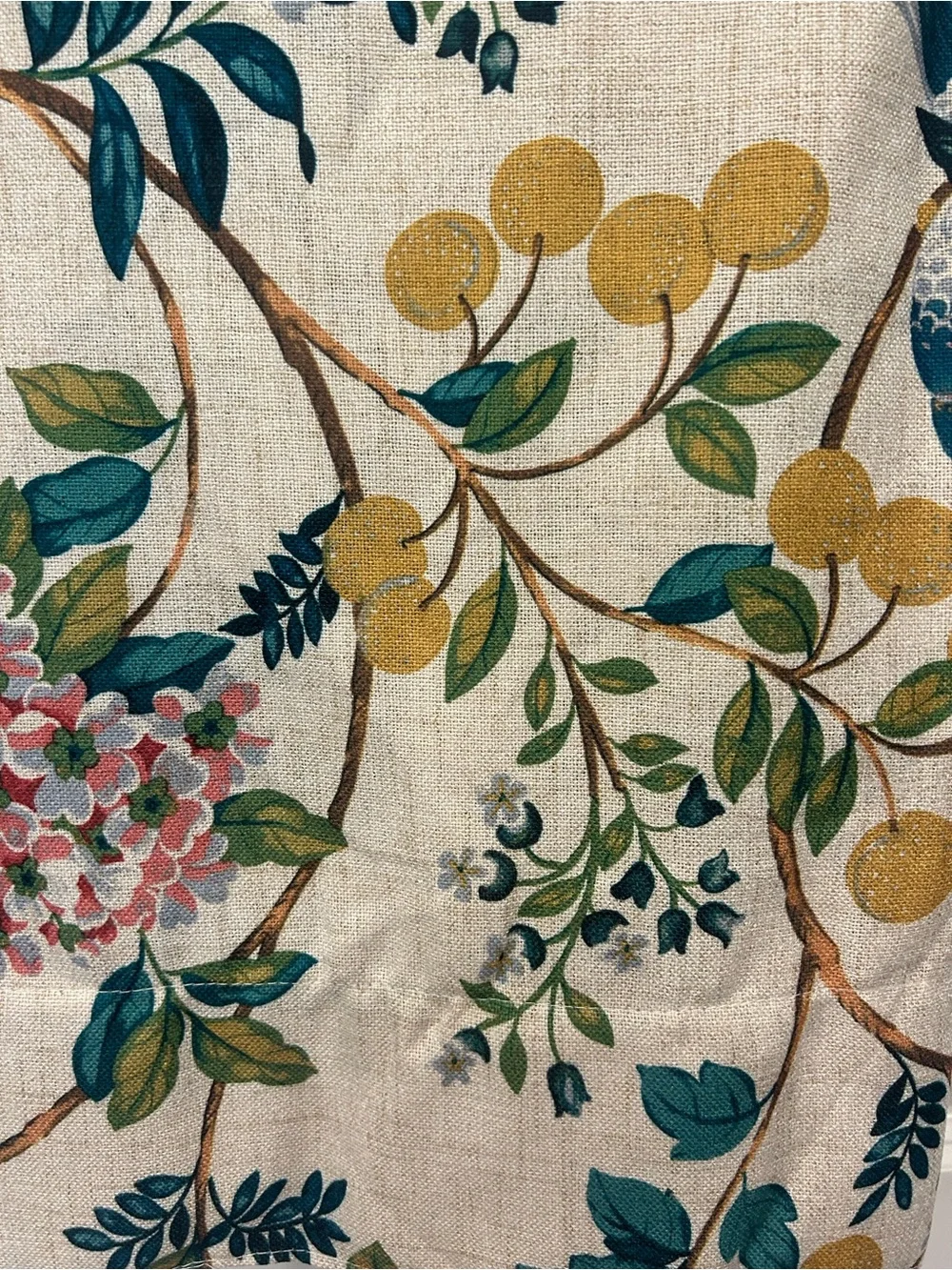 Anatara 2 pc Window Panel Curtains Floral & Birds 37